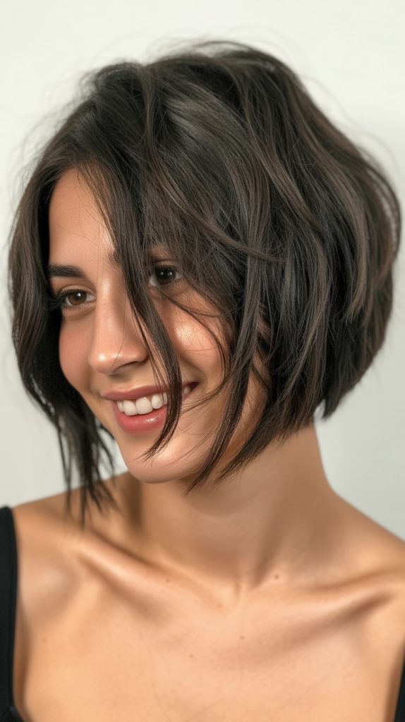  Choppy Bob with Face-Framing Layers