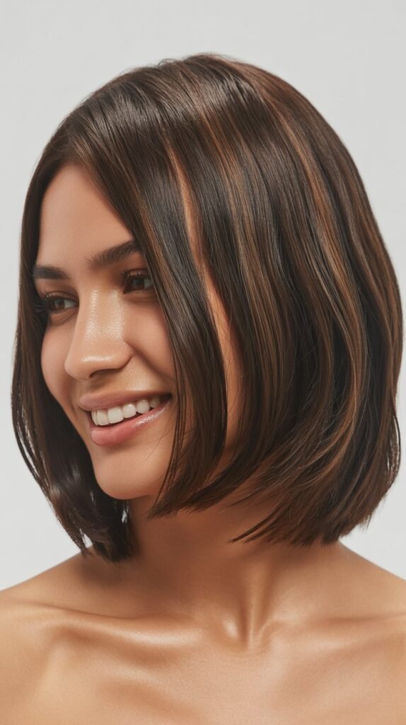 Choppy Bob with Glossy Finish