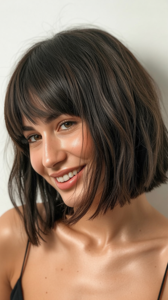 Shaggy Bob with Choppy Bangs