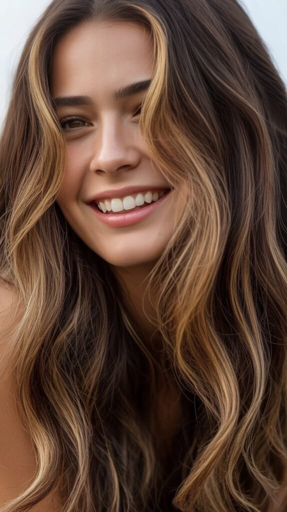 Golden Highlights with Dark Brown Lowlights