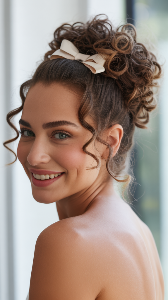 Curly Bow Updo