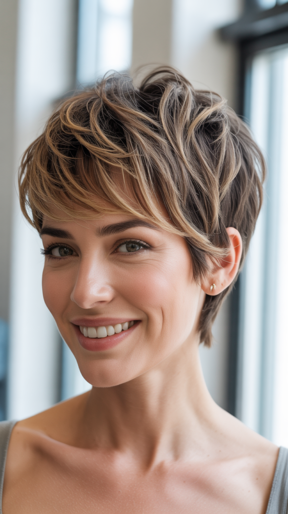 Messy Pixie for Fine Hair