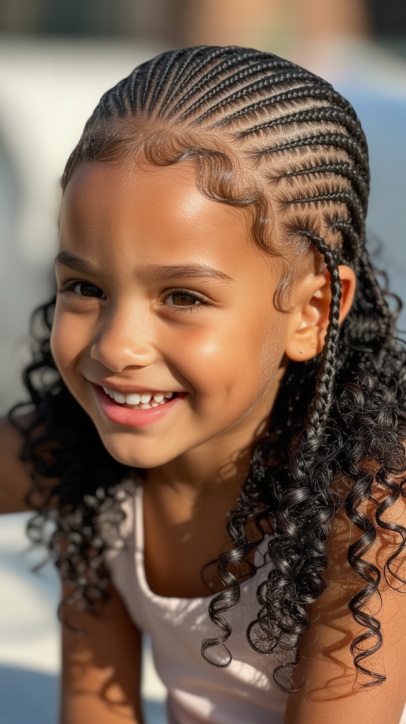 Cornrows with Loose Ends