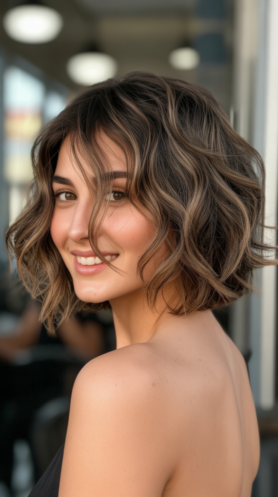 Wavy Choppy Bob for Natural Texture
