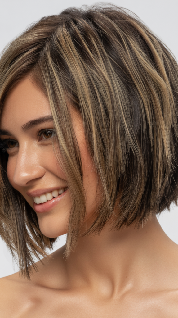 Choppy Bob with Piecey Texture