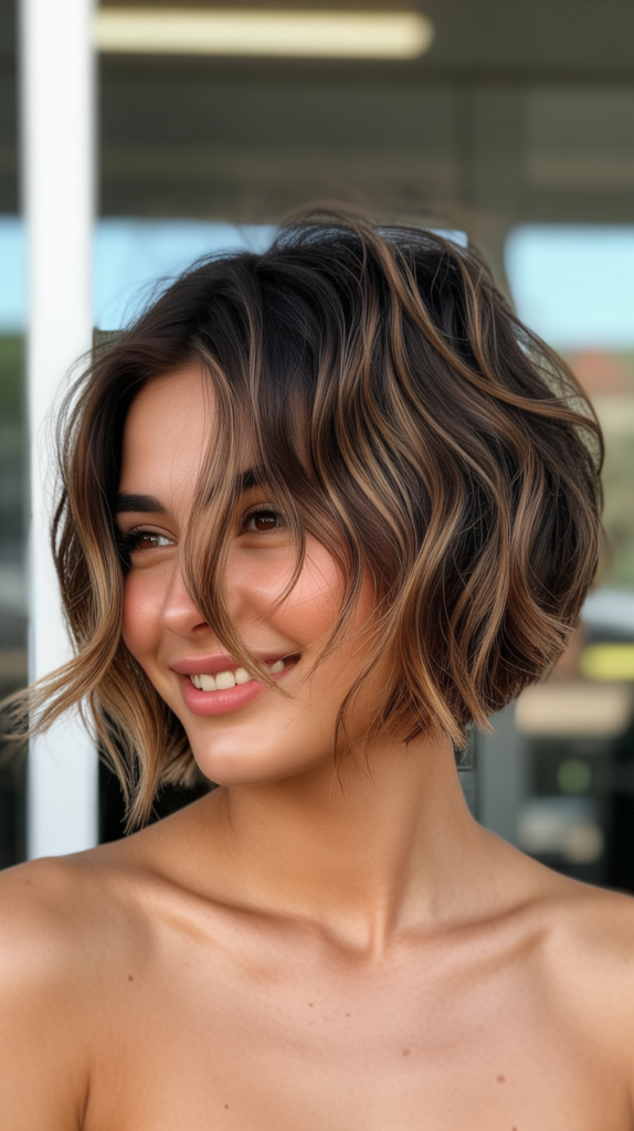 Choppy French Bob with Ombré Color