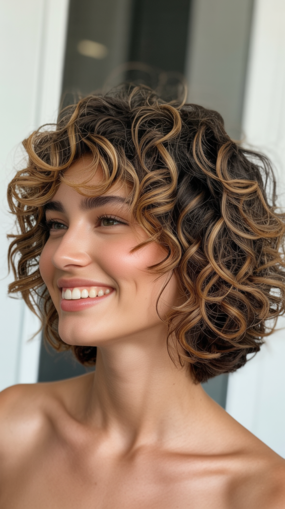 Choppy Bob for Curly Thick Hair