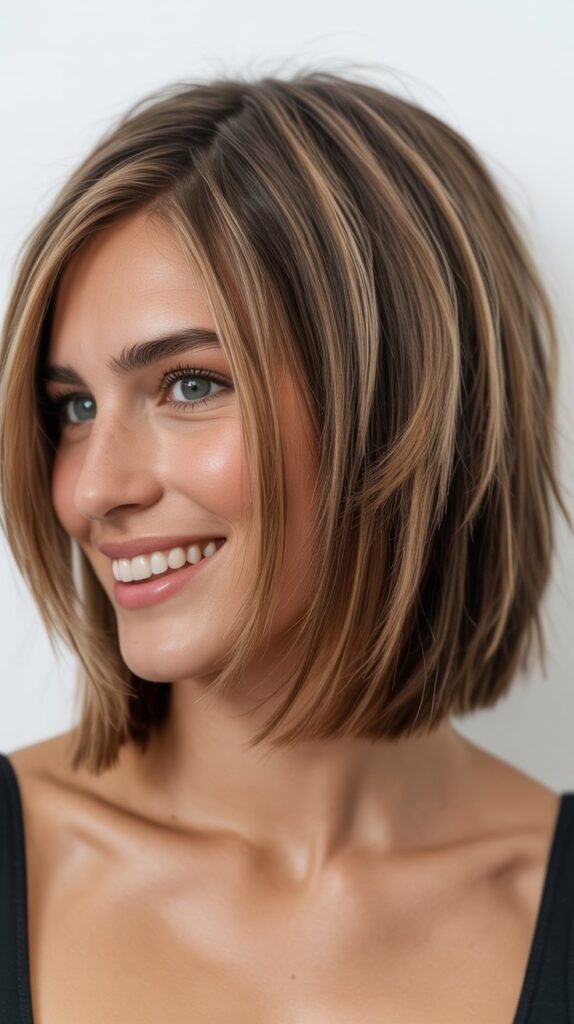  Inverted Choppy Bob with Stacked Back