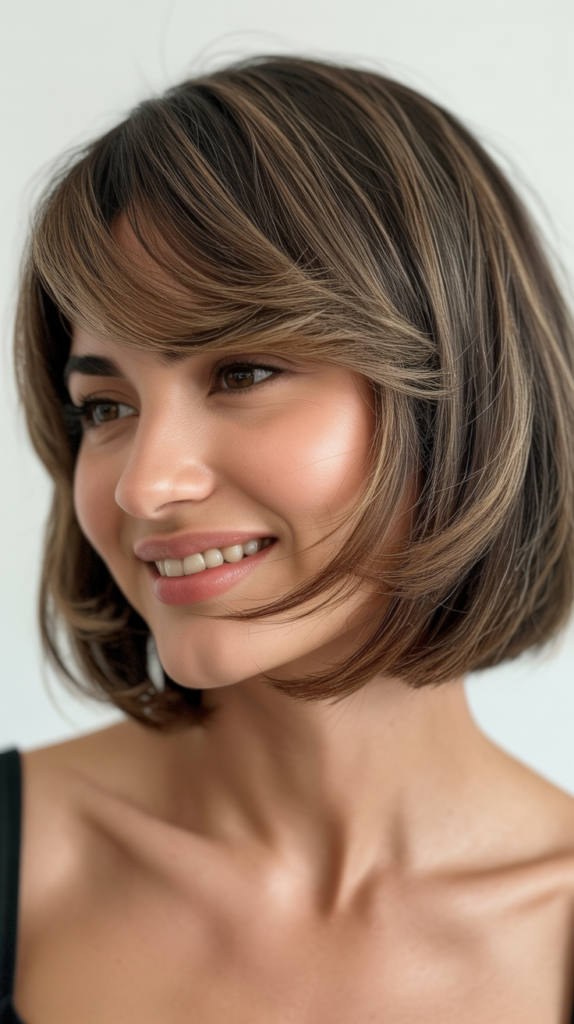  Bob with Side-Swept Bangs