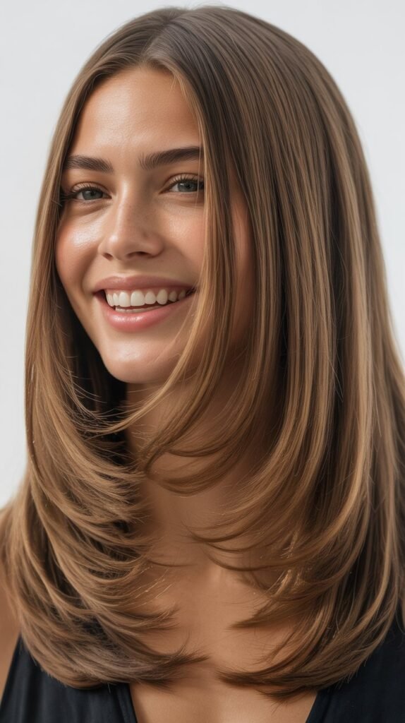 Straight Hair with Graduated Layers