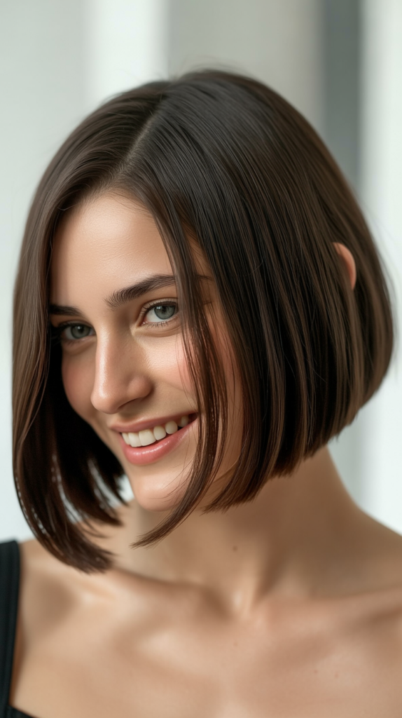 Bob with Deep Side Part