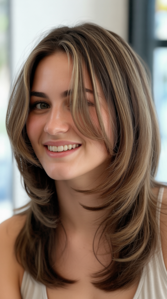 Long Layers with Volumizing Dry Cut