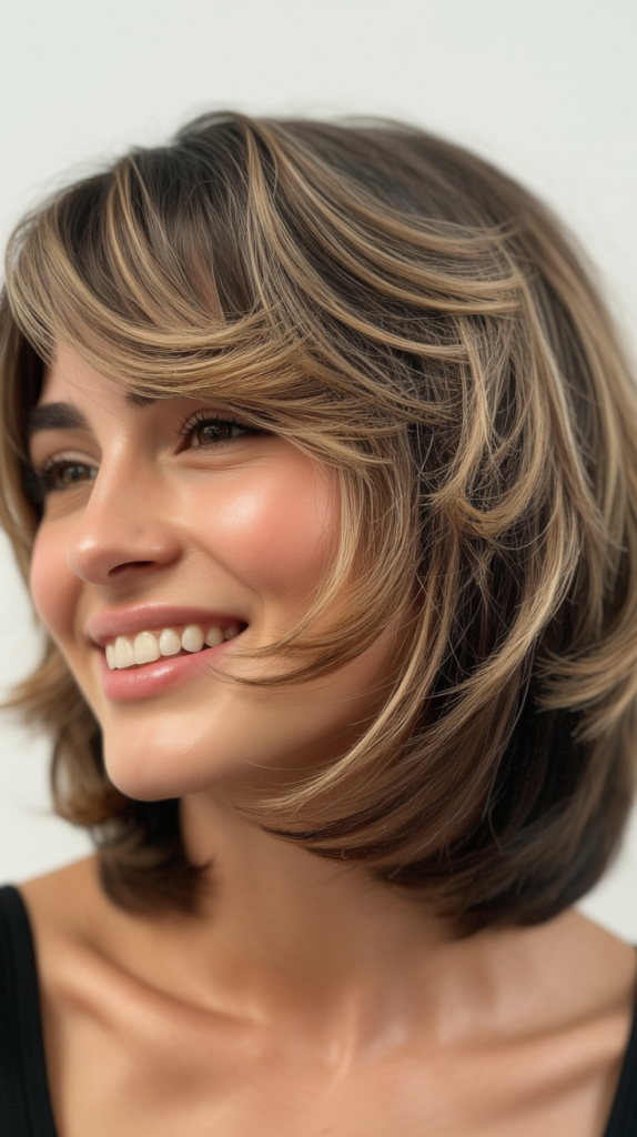 Choppy Bob with Curved Layers