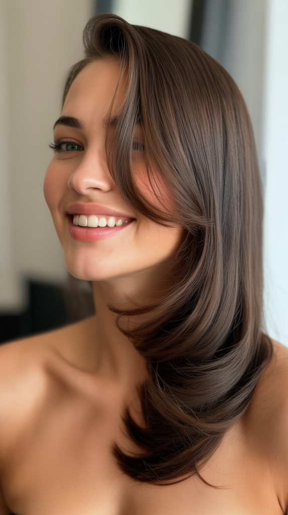 Straight Side-Swept Style