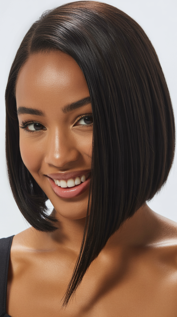 Asymmetrical Bob Cut Extended on One Side