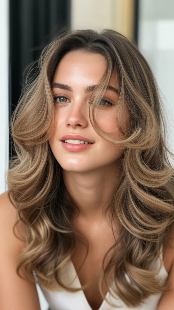 Wavy Hair with Wispy Face-Framing Layers