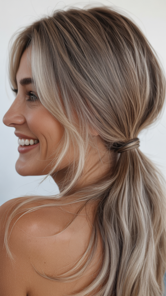 Ash Brown Ponytail