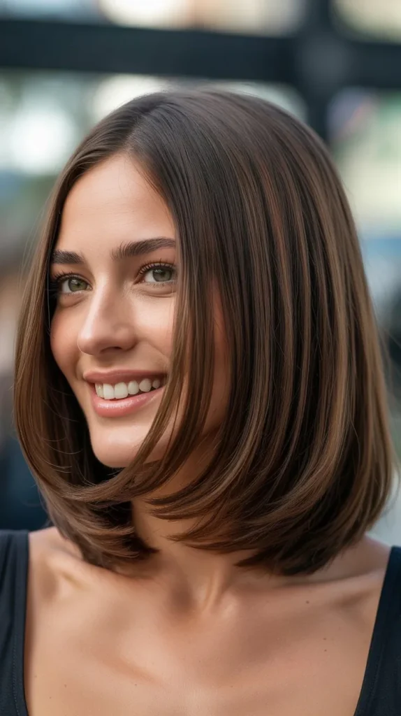 Sleek Layered Long Bob