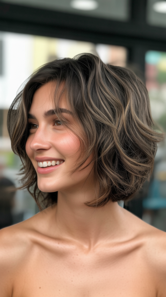  Choppy Bob for Naturally Wavy Hair
