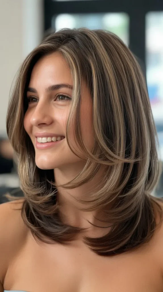 Face-Framing Layered Long Bob