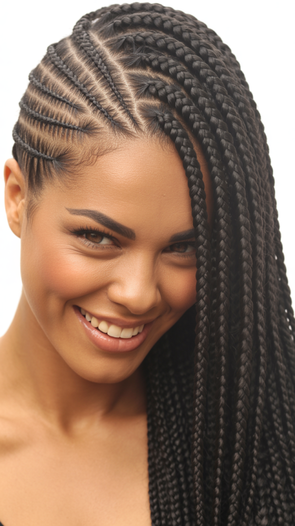 Classic Side Part Half and Half Style