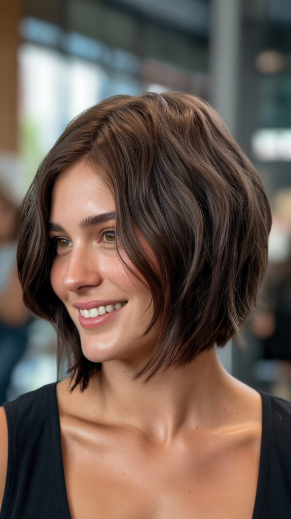 Choppy Bob for Round Faces