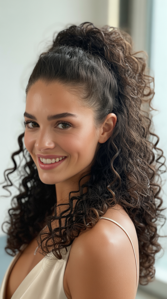 Textured Ponytail Half Up