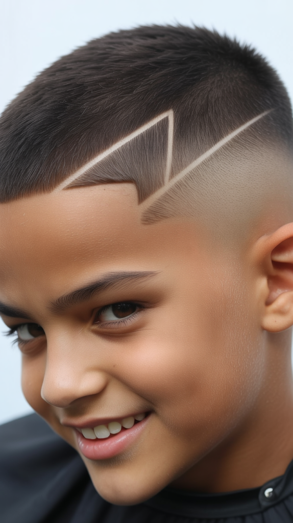 High Fade with Hard Part