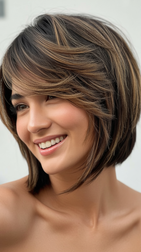 Graduated Inverted Bob with Stacked Crown Volume