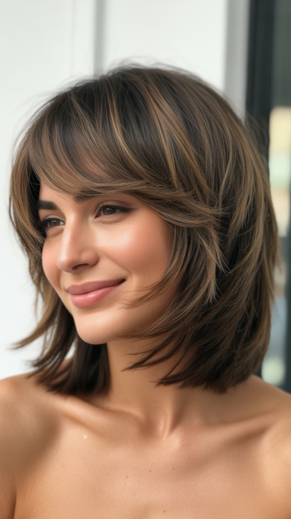 Choppy Bob with Feathered Bangs