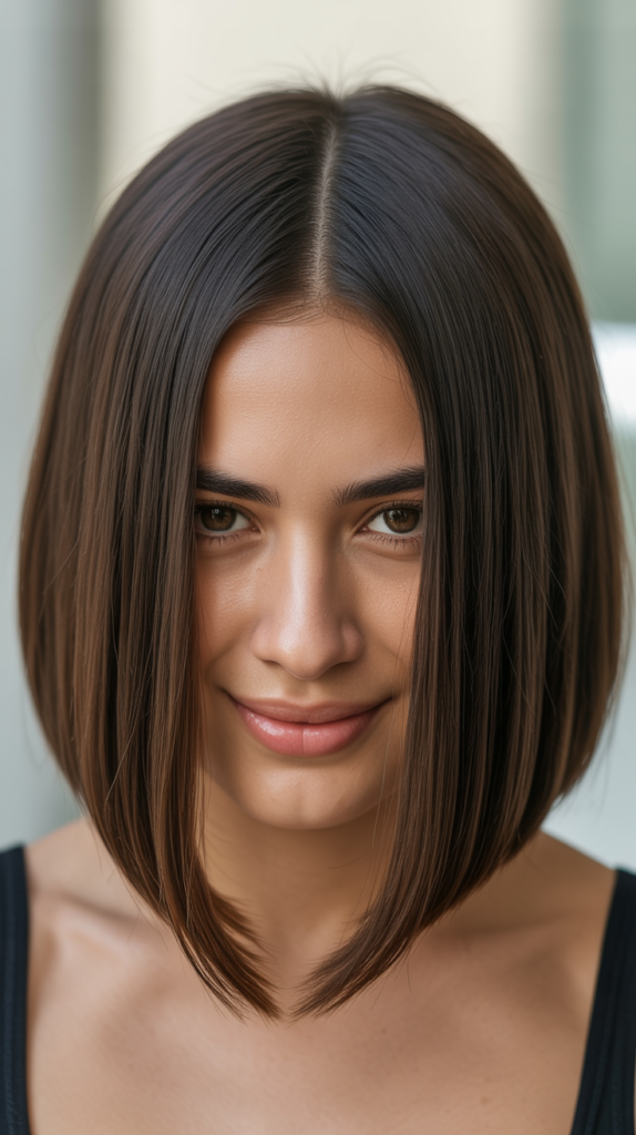  Blunt Lob with Center Part