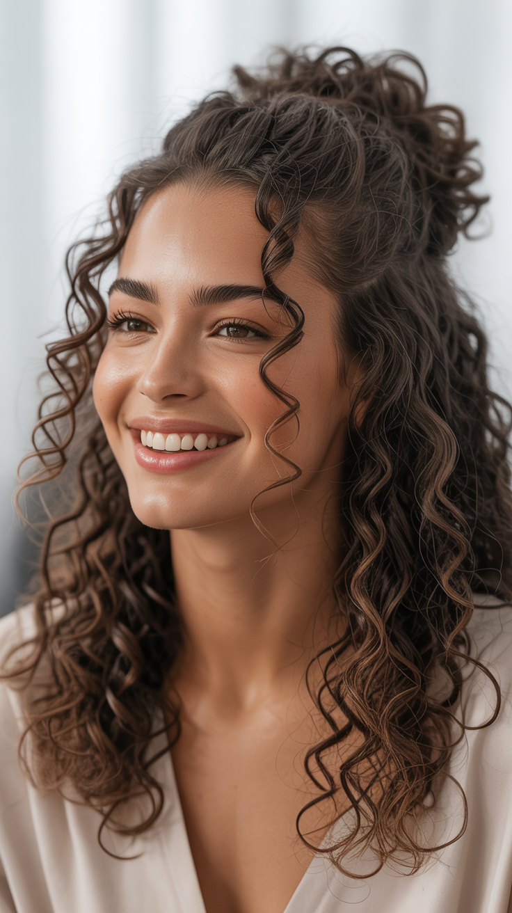 Modern Half Up Half Down Curly Hair Ideas That Will Turn Heads on Any Occasion