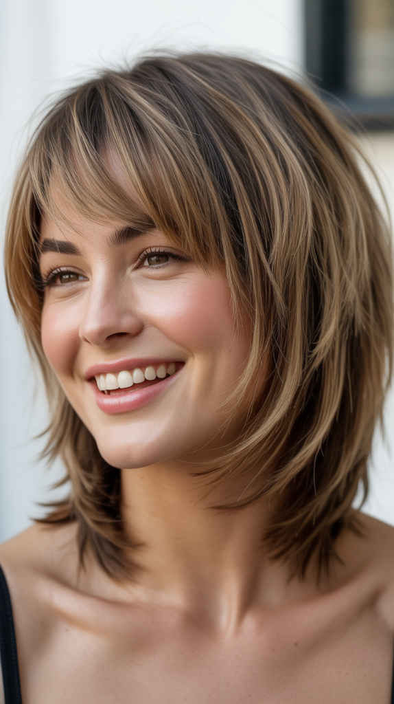 Layered Bob with Bangs