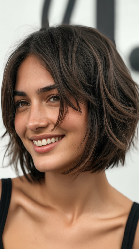 Choppy French Bob for Square Faces