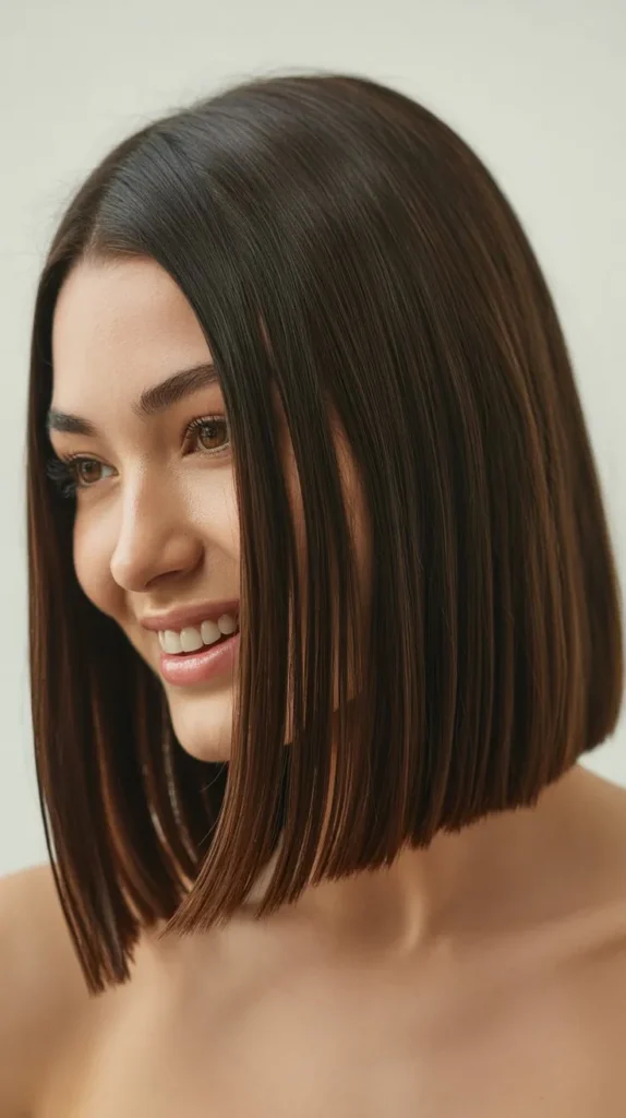 Sleek Long Bob with Invisible Layers