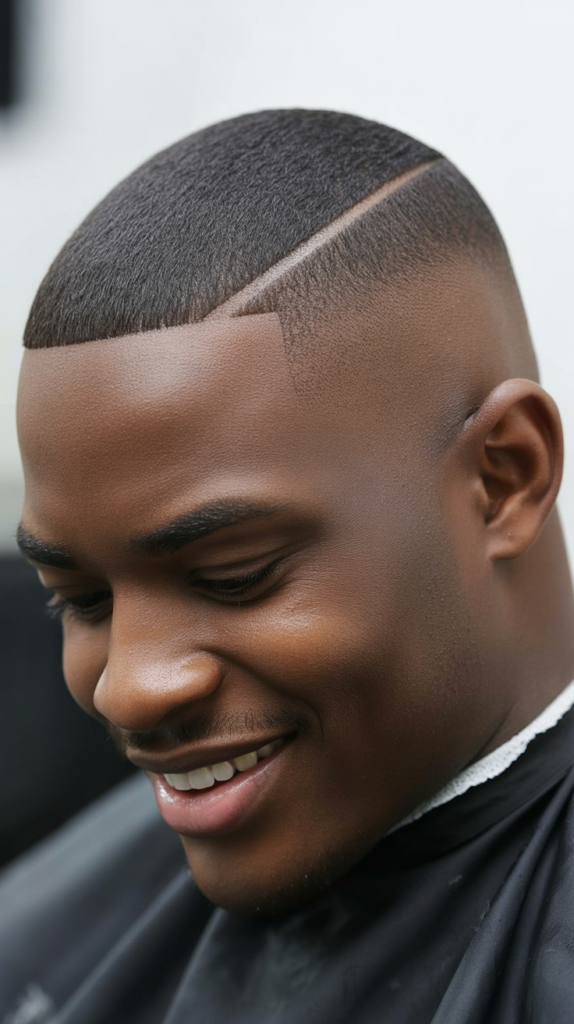 Low Taper Fade with Side Part