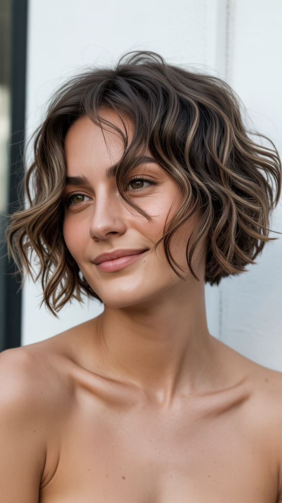 Wavy Choppy French Bob