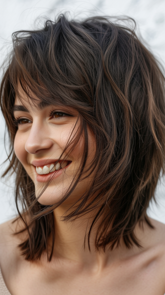 Choppy Bob with See-Through Bangs