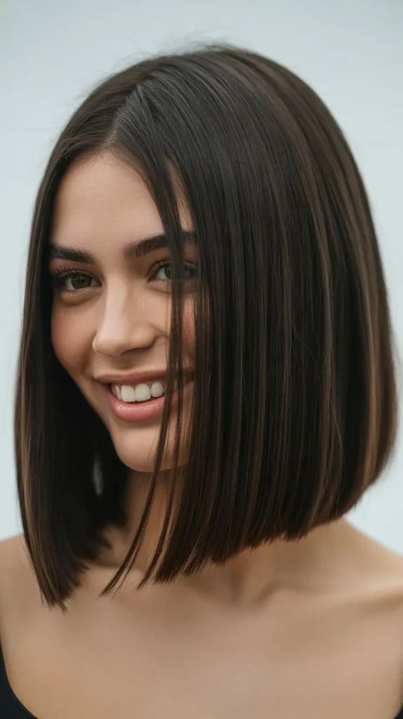 Razor-Cut Long Bob
