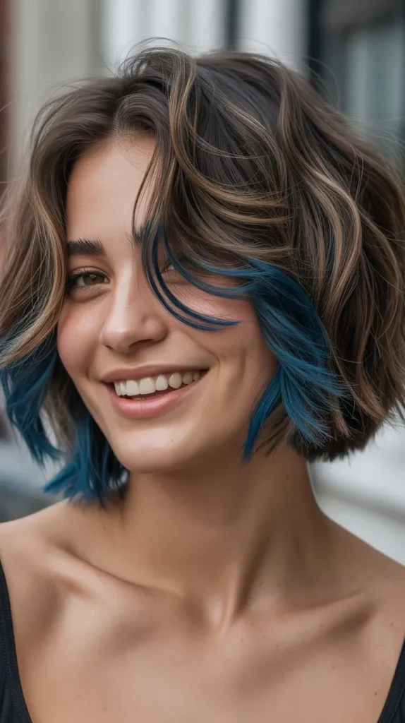 Choppy Bob with Bold Undercolor