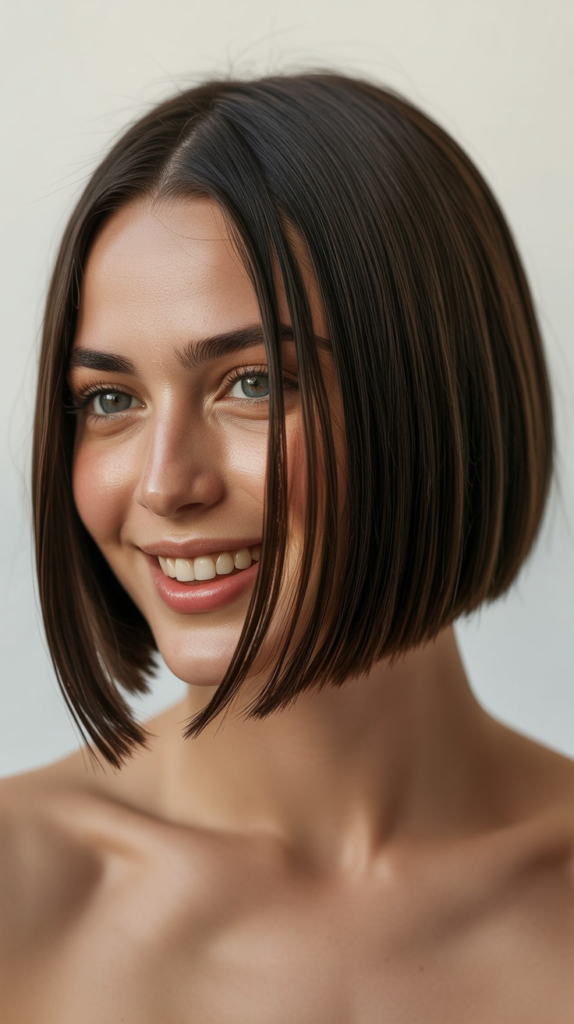 Straight and Sleek Choppy Bob
