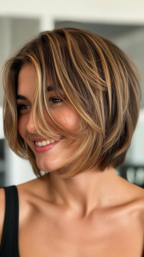 Choppy Bob with Bold Balayage