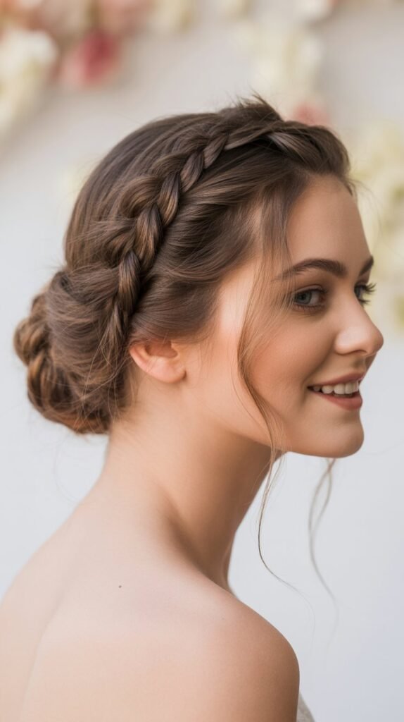 Braided Twisted Low Bun