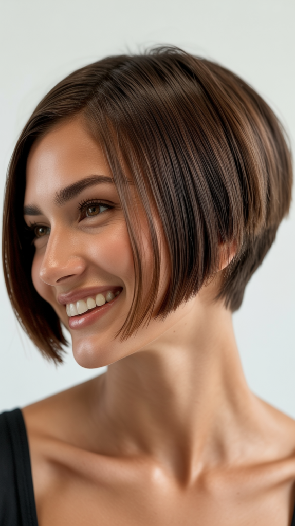 Blunt Cut Stacked Bob