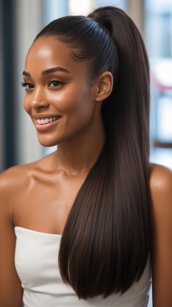 Extra Long Straight Ponytail