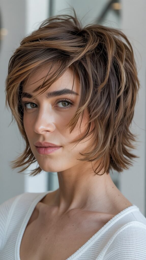 Razor-Cut Choppy Layers