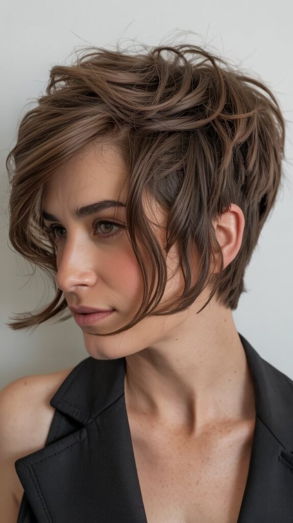 Choppy Side-Swept Pixie