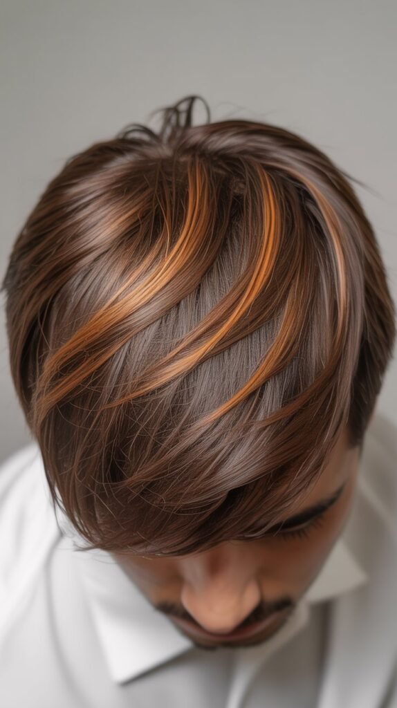 Caramel Highlights for Straight Brown Hair