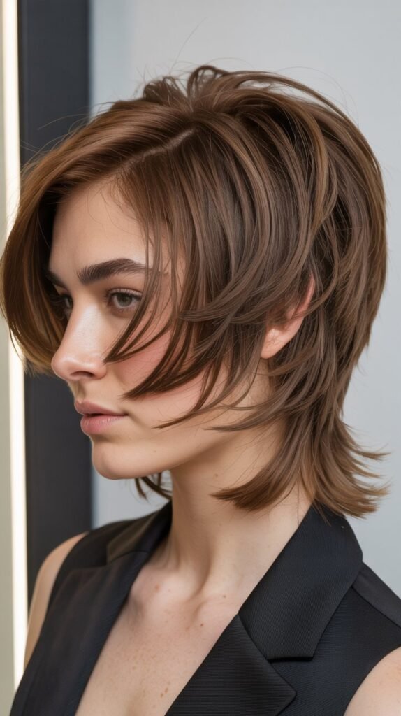 Layered Crop with Side Part