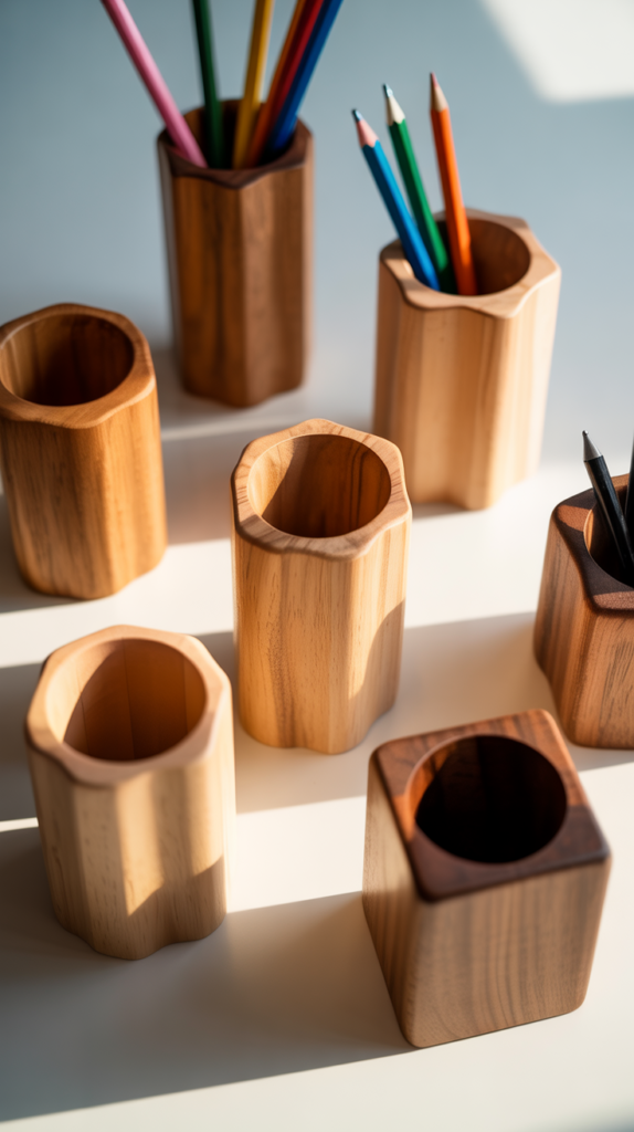 Wooden Pencil Holders